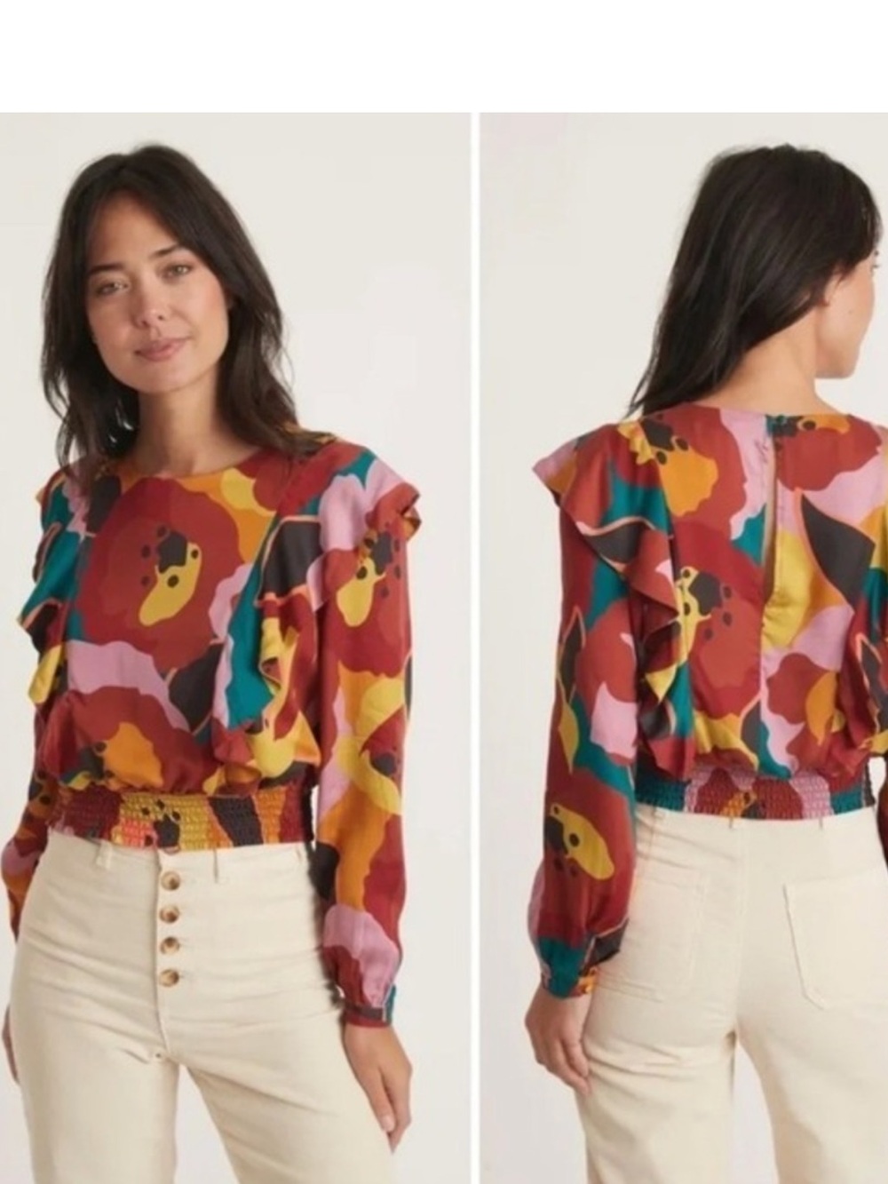 NWT Marine Layer Brooklyn Ruffle Blouse